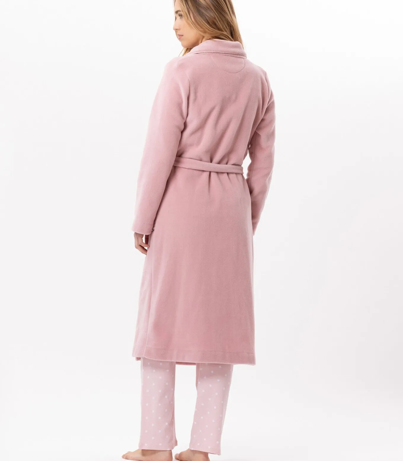 Fleece badjas met overslag ESSENTIEL H65A