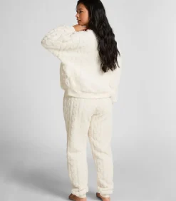 Fleece top met kabelontwerp