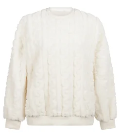 Fleece top met kabelontwerp