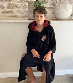 Fleecebadjas met kap, SCHOOL