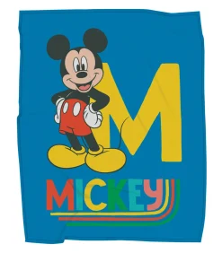 Fleecedeken bedrukt extra zachte 100% polyester, MICKEY GOOD DAY