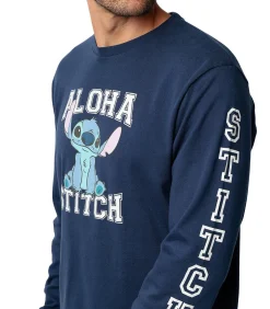 Fluwelen pyjama broek top lange mouwen Aloha Stitch