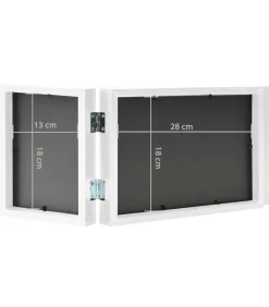 Fotolijst drieluik 28x18 cm+2x(13x18 cm) wit