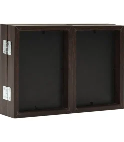 Fotolijst drieluik 28x18 cm+2x(13x18 cm) bruin