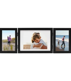 Fotolijst drieluik 22x15 cm+2x(10x15 cm) zwart