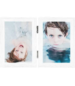 Fotolijst tweeluik 2x(10x15 cm) wit