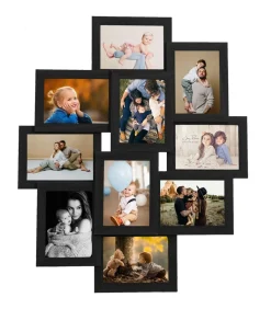 Fotolijst voor 10x(13x18 cm) foto MDF zwart