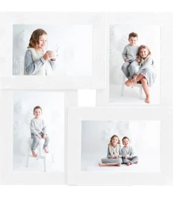 Fotolijst voor 4x(10x15 cm) foto MDF wit
