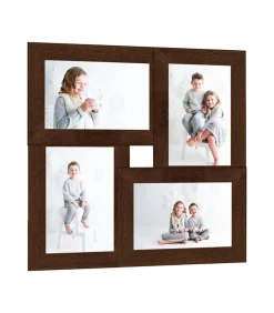Fotolijst voor 4x(13x18 cm) foto MDF donkerbruin