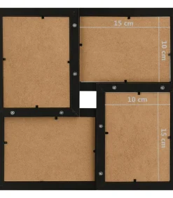 Fotolijst voor 24x(10x15 cm) foto MDF zwart