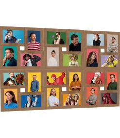 Fotolijst voor 24x(13x18 cm) foto MDF lichtbruin