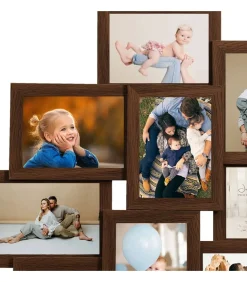 Fotolijst voor 10x(10x15 cm) foto MDF donkerbruin