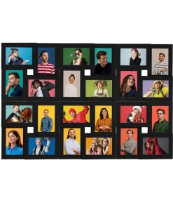 Fotolijst voor 24x(13x18 cm) foto MDF zwart