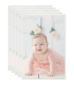 Fotolijsten 5 st voor tafel 21x29,7 cm MDF zilverkleurig