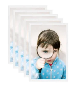 Fotolijsten 5 st voor tafel 21x29,7 cm MDF wit