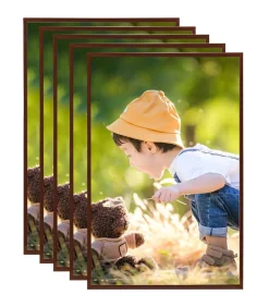 Fotolijsten 5 st voor wand of tafel 70x90 cm MDF bronskleurig