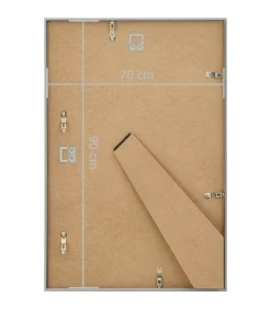 Fotolijsten 3 st voor wand of tafel 7x90 cm MDF zilverkleurig