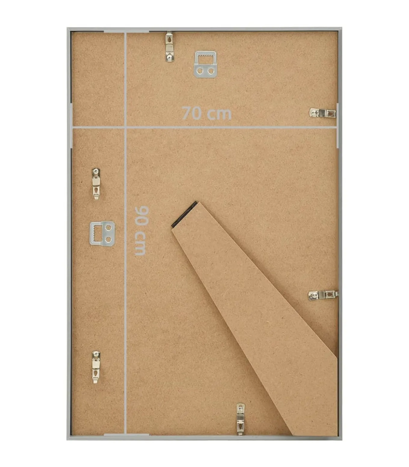 Fotolijsten 3 st voor wand of tafel 7x90 cm MDF zilverkleurig