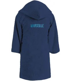 Geborduurde kinderbadjas met capuchon 100% katoen, OM RUBAN