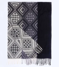 Gebreide rechthoekige sjaal CREEK