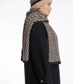 Gebreide sjaal Oat zwart OS