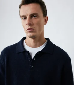 Gebreide trui met polo-hals