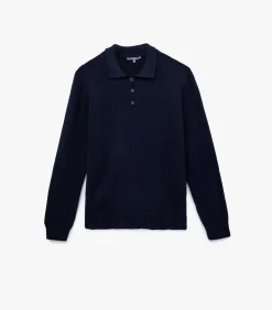 Gebreide trui met polo-hals