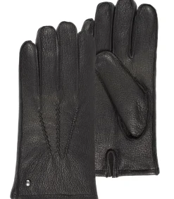 Geitenleren herenhandschoenen Zwart