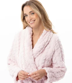 Gekruiste badjas met gevlochten effect ESSENTIEL 160