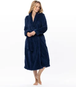 Gekruiste badjas met gevlochten effect ESSENTIEL 160