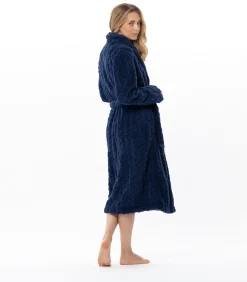 Gekruiste badjas met gevlochten effect ESSENTIEL 160