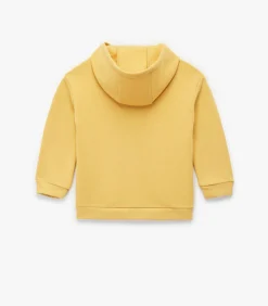 Gele Baby Sweatshirt Rits Capuchon