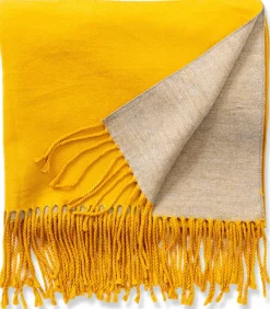 Gele kasjmier sjaal Recto-Verso