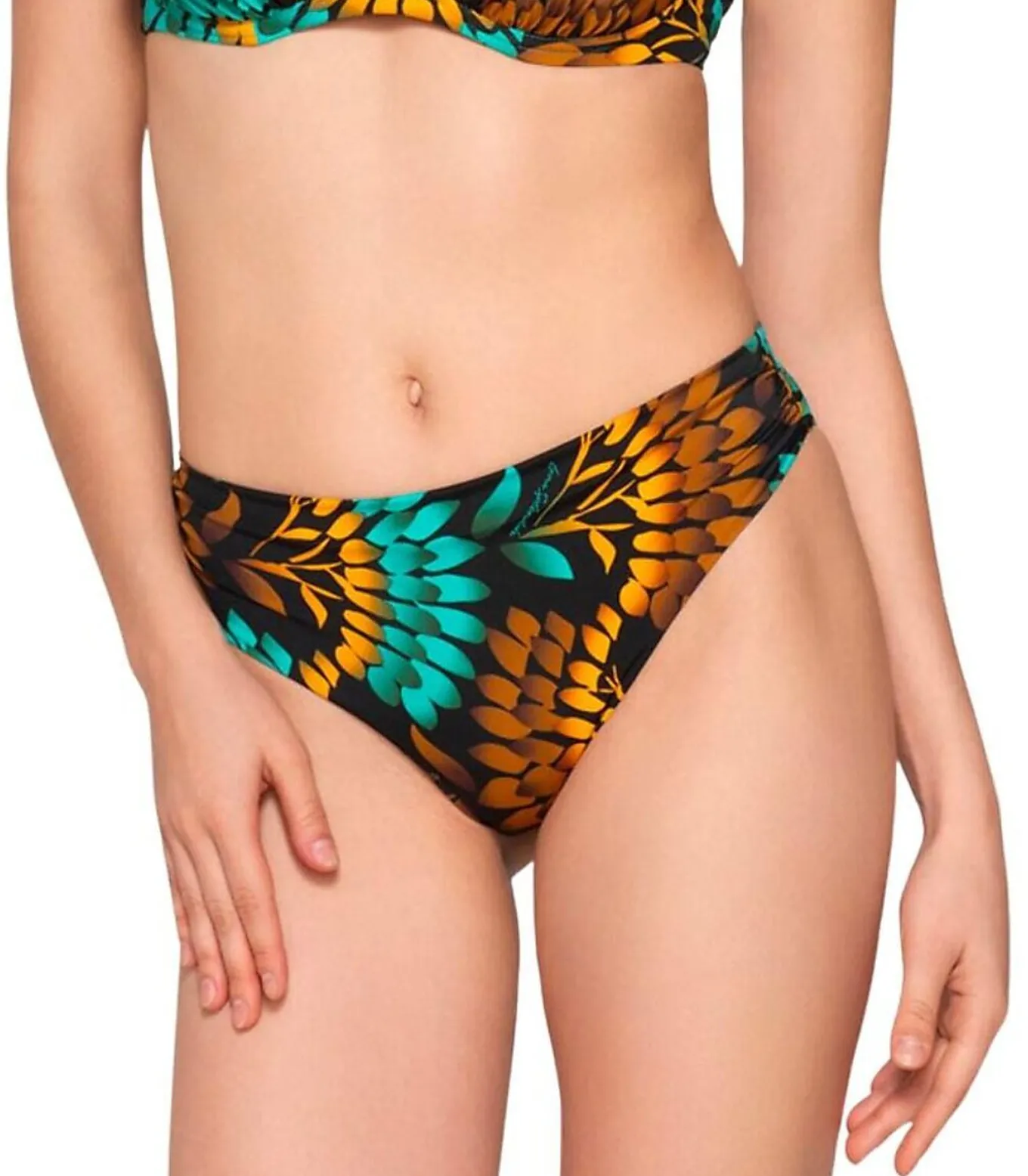 Geplooid zwembroekje 5cm EMERALD