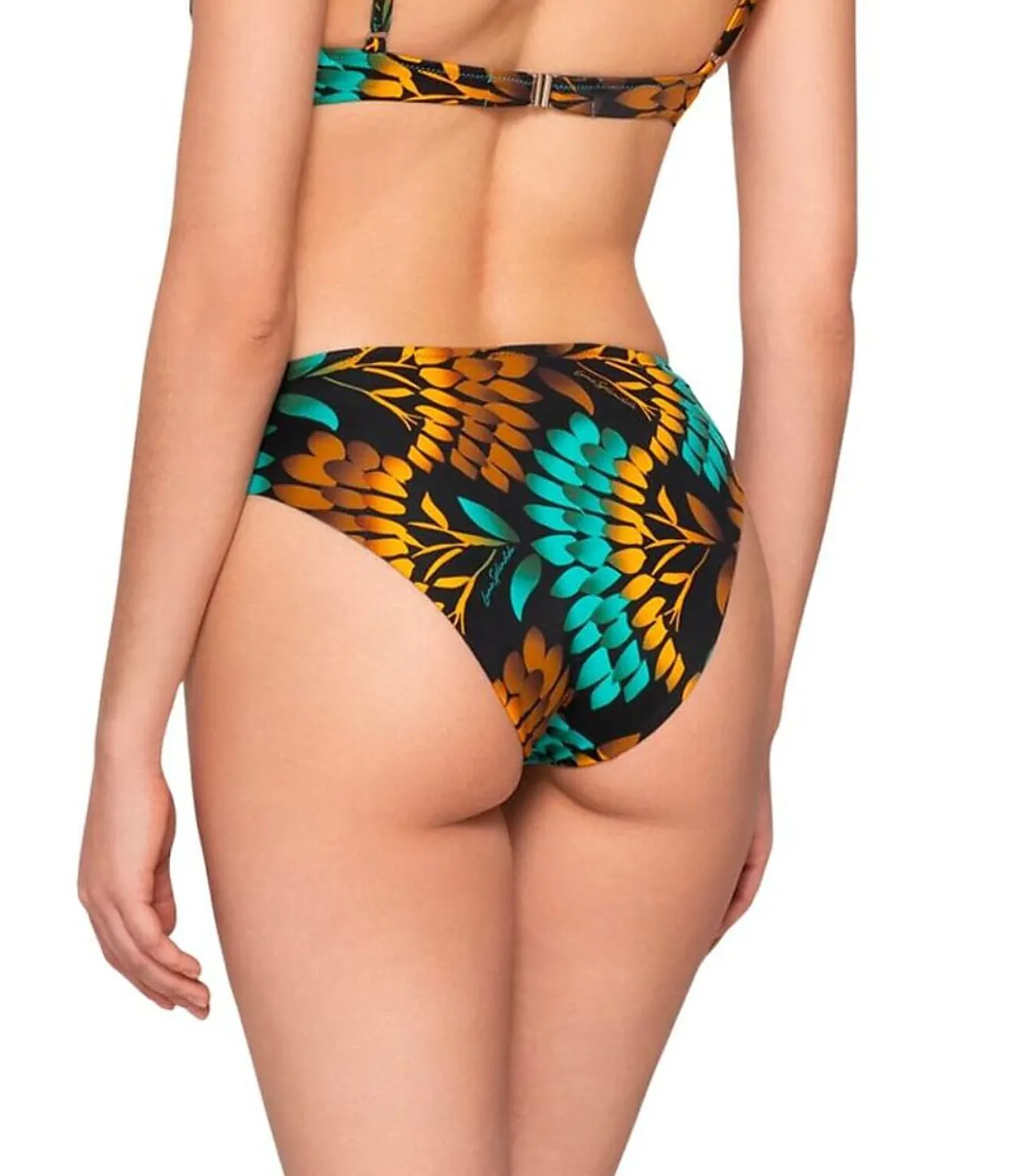 Geplooid zwembroekje 5cm EMERALD