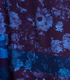 Geprinte pruim uitlopende midirok