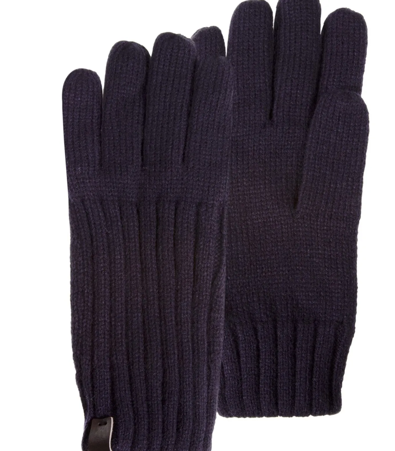Geribde herenhandschoenen Navy