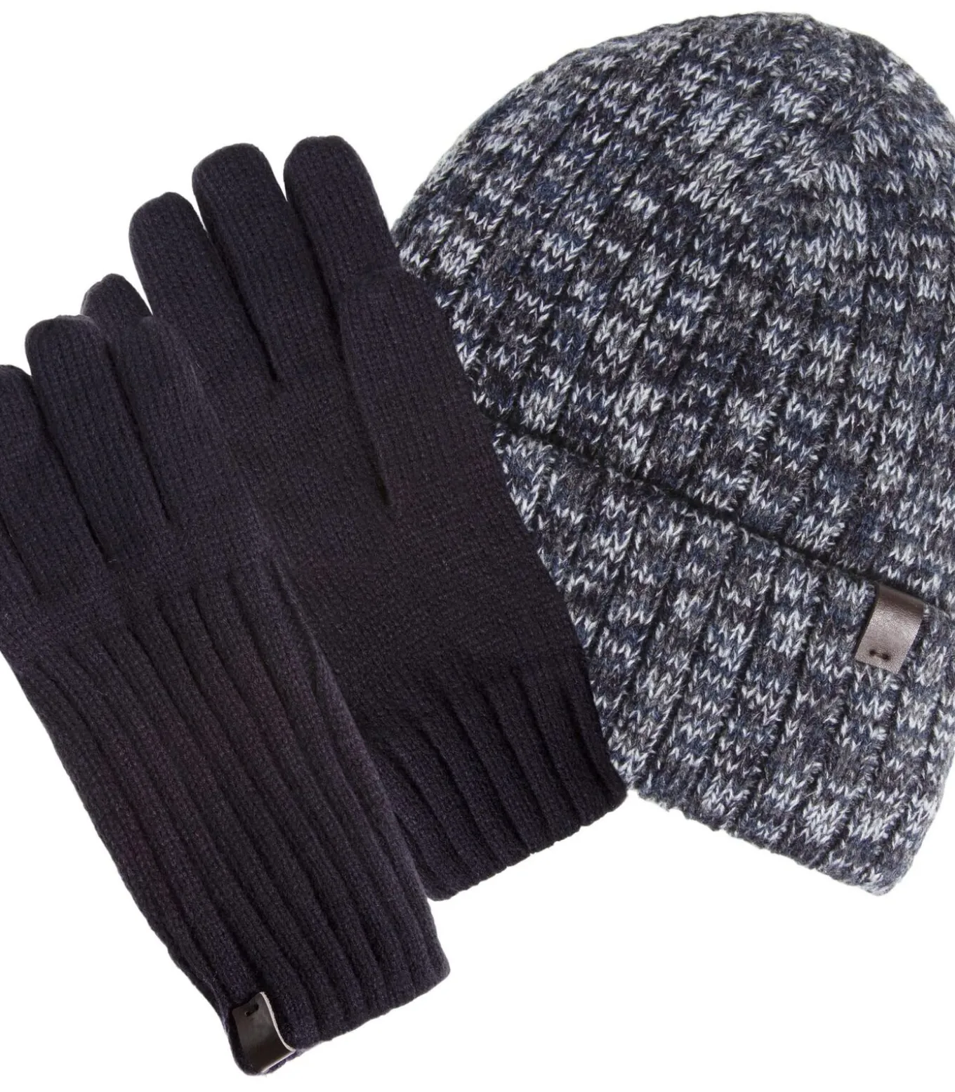 Geribde herenhandschoenen Navy