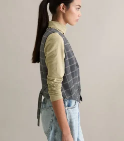 Geruit gilet regular