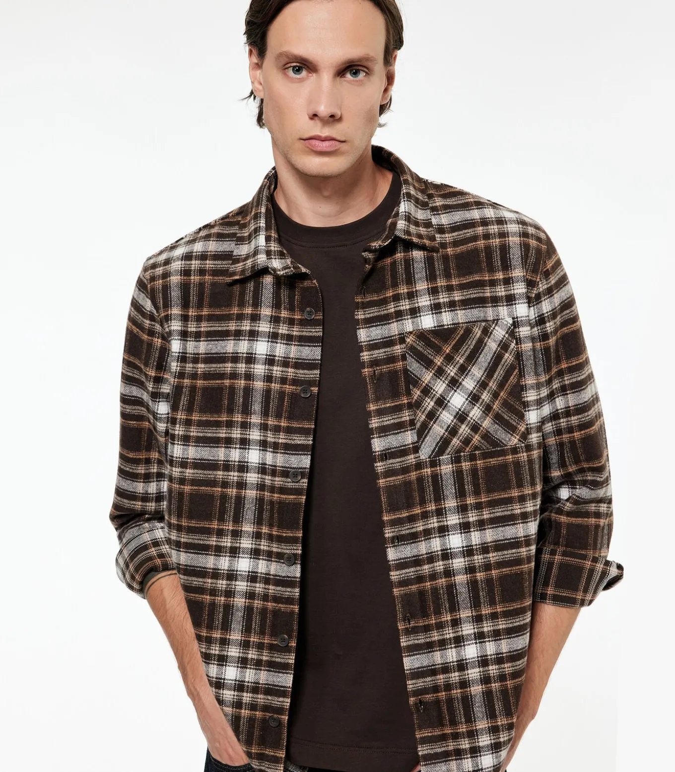 Geruite Houthakkersoverhemd Lange Mouwen