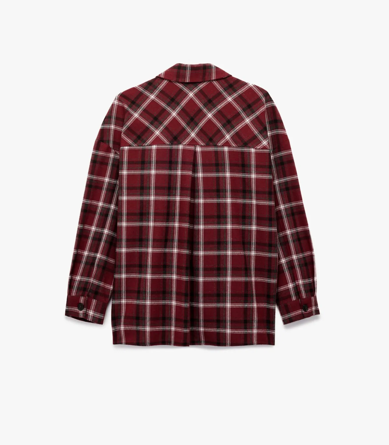 Geruite Lange Mouwen Flanellen Oversized Shacket