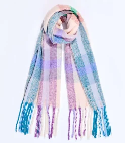 Geruite rechthoekige sjaal TIVA