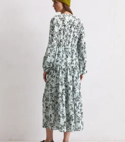 Gespreide jurk met all-over relaxte print