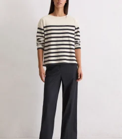 Gestreepte longsleeve relaxed