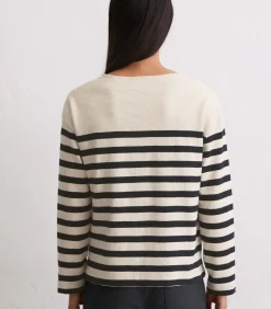 Gestreepte longsleeve relaxed