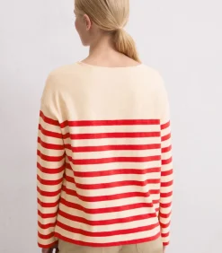 Gestreepte longsleeve relaxed