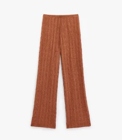 Gestructureerde Lange Broek met Ceintuur