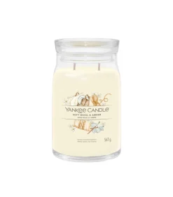 Geurkaars Soft Wool & Amber Signature Large Jar