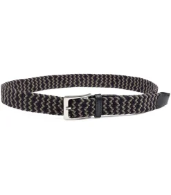 Geweven Riem Navy Taupe
