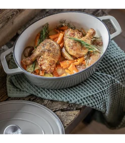 Gietijzeren ovale braadpan